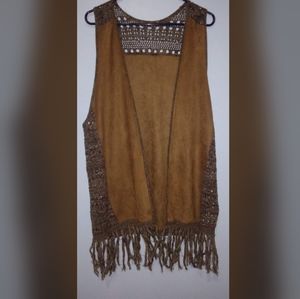Brown Fringe Vest